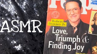 ASMR People magazine flip through and crossword puzzle whisper