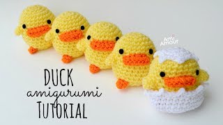 Duck Amigurumi Tutorial  Crochet for Beginners  Part 1