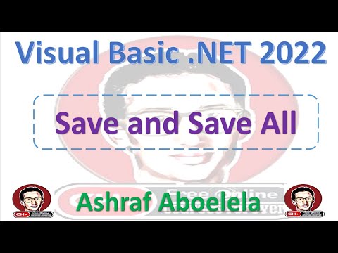 Visual Basic  Net 2022  19  Save and Save All