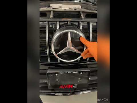 How to remove a Mercedes front grill emblem (with distronic) #distonic #grillemblem #mercedesgrill