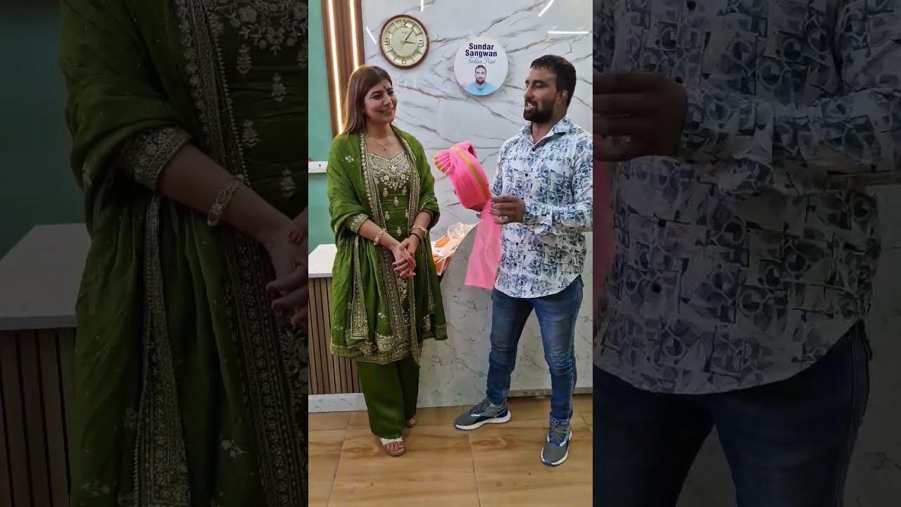 Sundar Sangwan Welcomed The Artist Who Came To S Showroom Today By Making Her Wear 