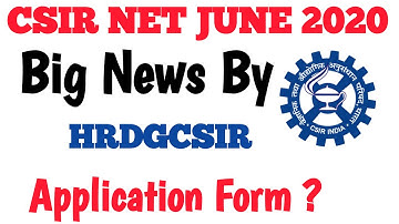 CSIR NET JUNE 2021 || Csirhrdg ||Csir net application Form