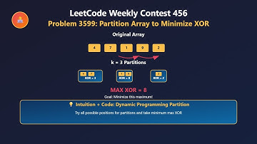 Leetcode Weekly Contest 456 | Problem 3599: Partition Array to Minimize XOR - Explained