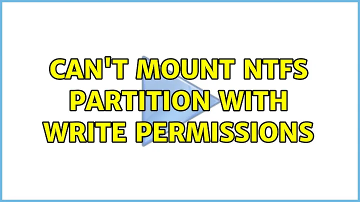 Ubuntu: Can't mount NTFS partition with write permissions