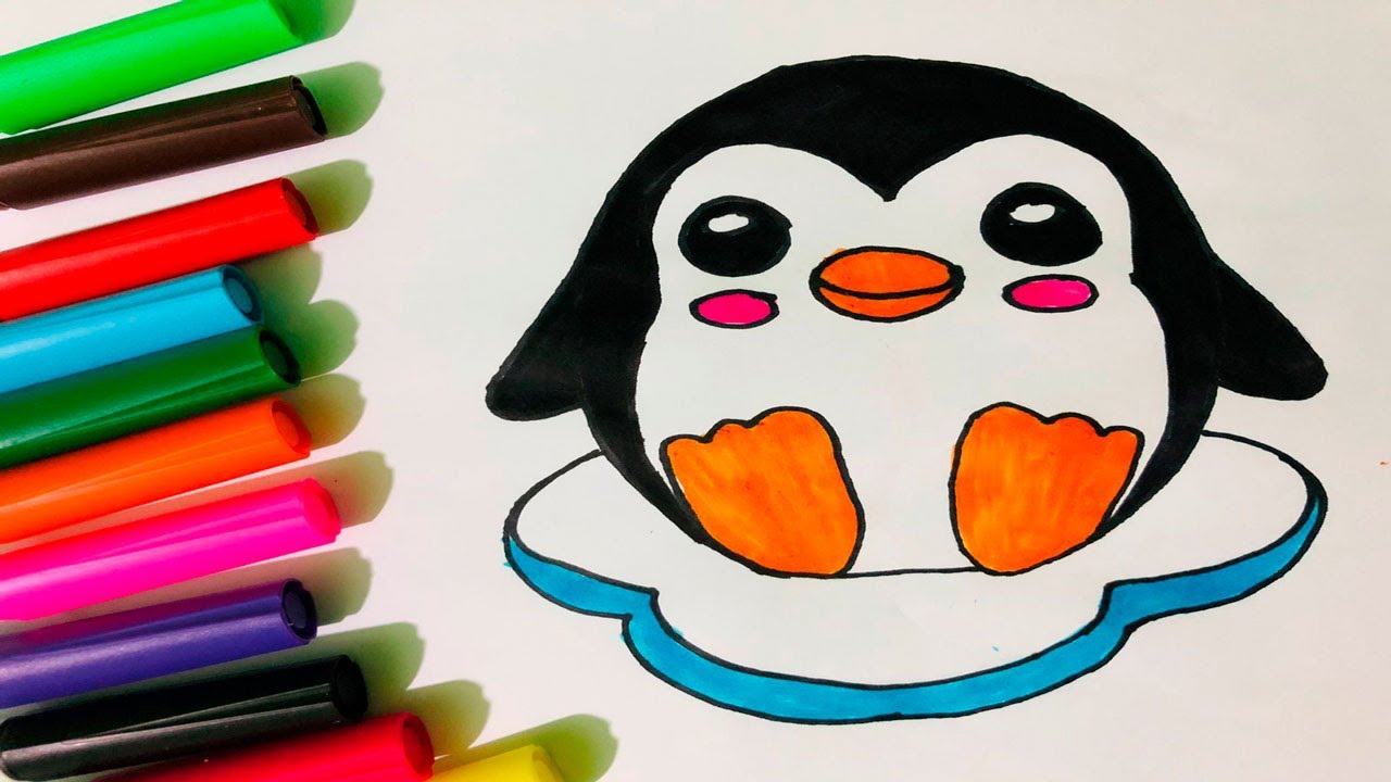 Como dibujar a un pingüino