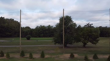 50’ High Golf Netting on Wood Poles