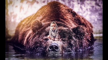 BABY AND THE BEAR -Photoshop manipulation tutorial