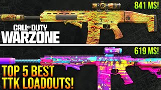 WARZONE: New TOP 5 BEST TTK META LOADOUTS After Update! (WARZONE Fastest TTK Weapons)