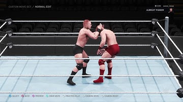 WWE 2K20 create a moveset organising albright thunders moveset desiding what moves to give him