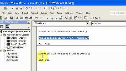 VBA Lesson 4   Shortcut Keys w Application onkey | Microsoft Excel Tutorials