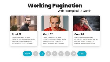 How to Make a Working Pagination   With Examples   Functional With UI Cards   HTML, CSS & Jquery