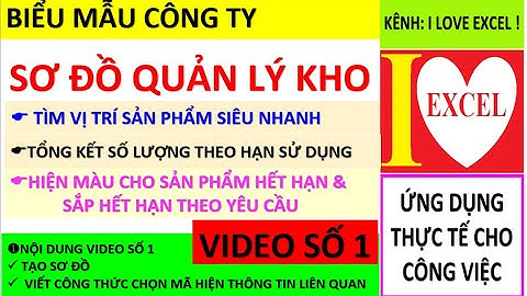 SƠ ĐỒ QUẢN LÝ KHO - PHẦN 1 - ILOVEEXCEL!