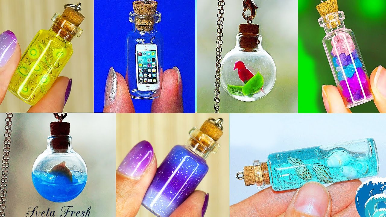 20 Mini Charm Bottles - Cutest Jewelry Diy! Mini Charms In A Bottle! -  Youtube