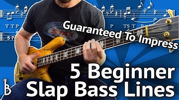5 Beginner SLAP Bass Lines - Guaranteed To Impress