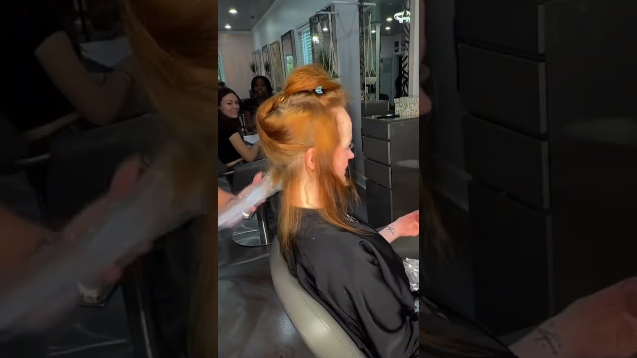 Red To Honey Blonde Hair Transformation Shorts Viral