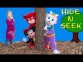 The Assistant Plays Hide n Seek with Paw Patrol and Mickey Mouse in the Park