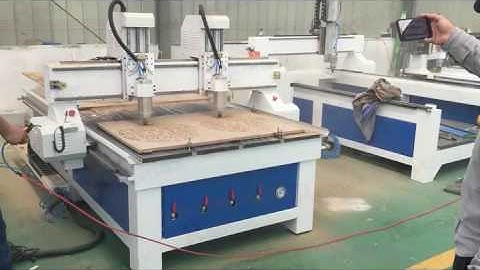 two independent spindle cnc router work video