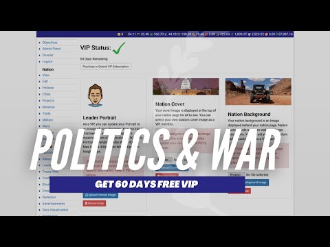 How to Get 60 Days of VIP for FREE in Politics and War in Less Than 2 Minutes