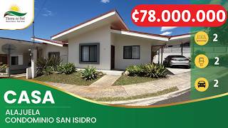 Casa de 1 planta con 2 habitaciones a la venta en condominio San Isidro en Alajuela