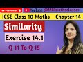 Icse class 10 maths chapter 14, Similarity, Ex 14.1 ( Q11 To Q 15 ) 👍 Subscribe 👍 Like 