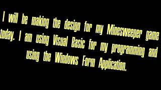 Creating the design for VB Windows Forms Minesweeper