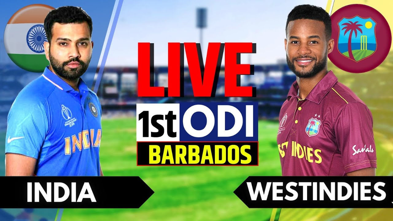 India vs West Indies 1st ODI Live Score and Commentary IND vs WI Live Score and Commentary, Innings 2