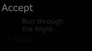 Accept - Run through the night