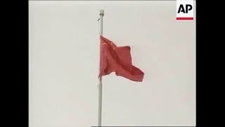 Chinese anthem - hong kong, first national day flag raising ceremony