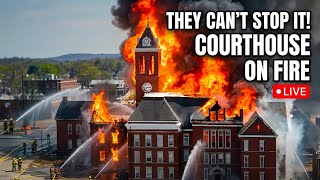 LIVE FIRE EMERGENCY-GEOGIA COURTHOUSE UNDER ATTACK FIRE