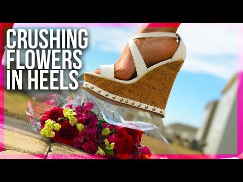 Crushing Flowers (Delicately) in 5inch (13CM) Open Toe Wedges