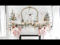 Adorable shabby chic Christmas decor home tour