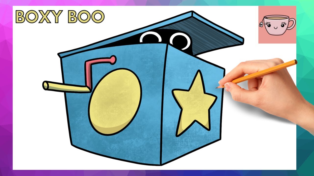 TO DRAW BOXY BOO FROM POPPY PLAYTIME PROJECT  como dibujar a boxy boo from poppy  playtime chapter 3 