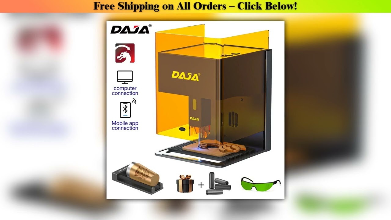 DAJA DJ6 Pro Laser Engraver Mini 5 /10 W Powe Cover Cut Business Engraving Machine for Glass