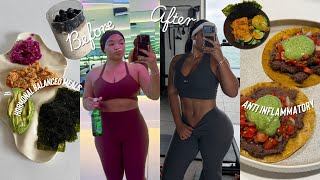 what I eat for my GUT HEALTH  to tone up | anti-inflammatory | high protein + easy meals + balanced