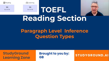 TOEFL Reading: The Proven Method - Paragraph Level Inference Question Types