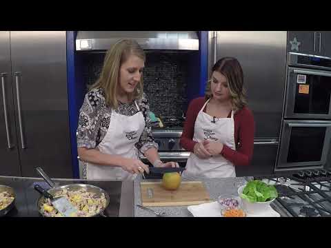 Chicken and Mango Lettuce Wraps - Cooking in the Kitchen at Olum's - Featuring Molly Morgan