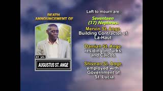 Augustus St. Ange ~ Long Obituary