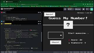 JavaScript DOM Manipulation Tutorial: 'Guess The Number' Game Project | PART-6