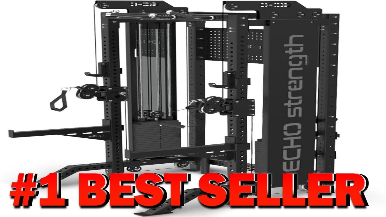 Commercial Functional Trainer Cable Machine with Dual Weight Stacks Power Cage Squat - B0DY5X55MZ