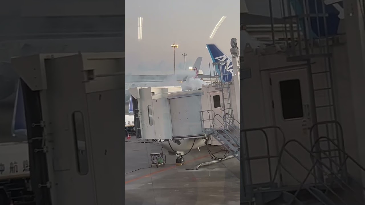 動画あり】全日空機の排気口から大量の煙 那覇発羽田行きの離陸前