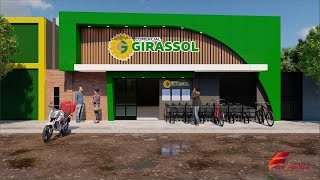 Projeto de Fachada Supermercado Girassol | Aripuana - MT