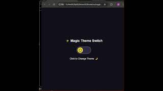 CSS Magic Toggle Switch 🌙 | Dark Mode Without JavaScript 💻 #shorts