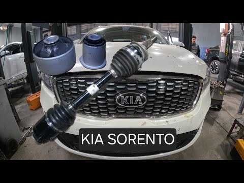 replacing bushing front control arm – CV axle ( drive shaft ) –  brake disc .. kia sorento 2015-2021