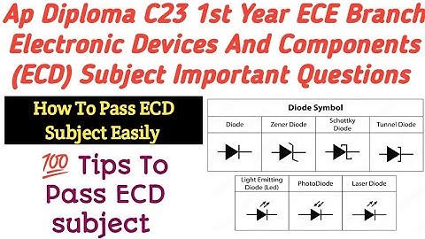 ap diploma C23 1st year ECD subject important questions| electronic devices and components|