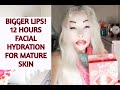 BIGGER LIPS with Hydrolyzed Collagen and 12 hours Facial HYDRATION for MATURE SKIN