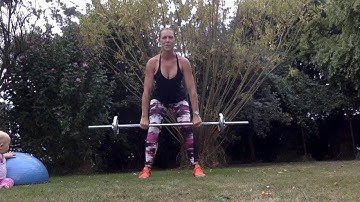 Squat Curl Shoulder Press - Barbell