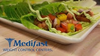 mmmMedifast Blackened Shrimp Lettuce Wraps