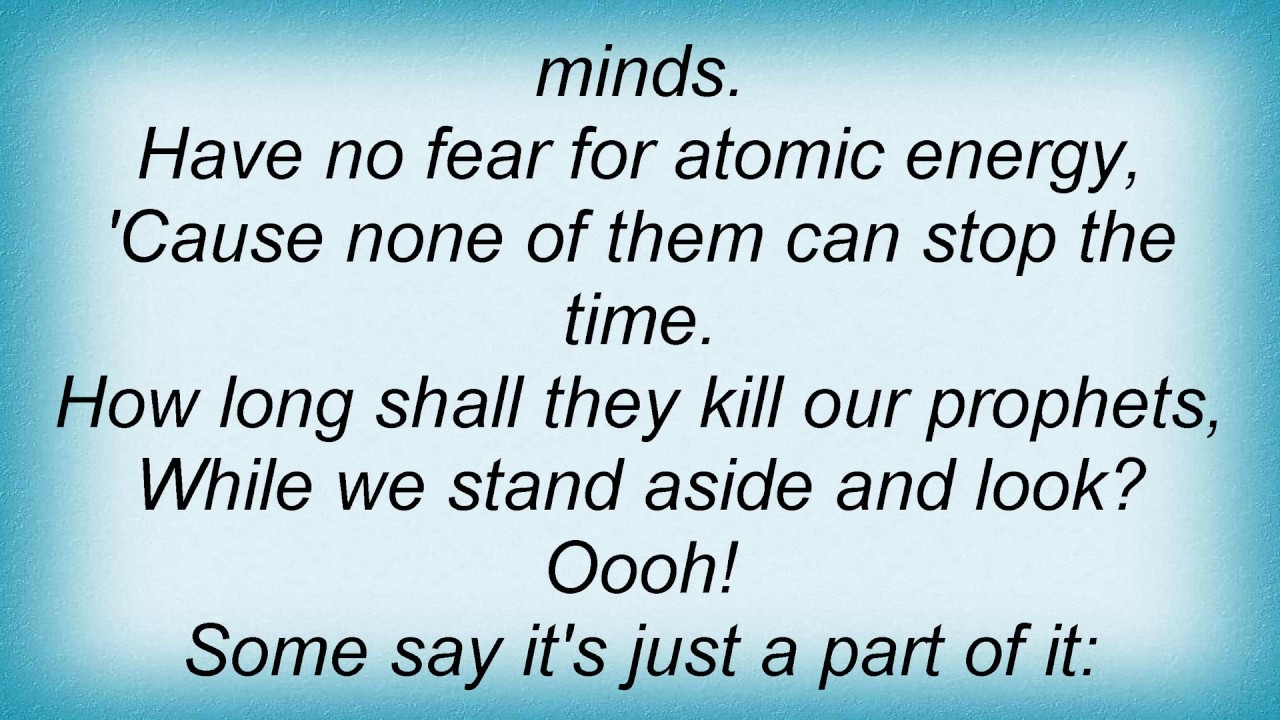 Stevie Wonder - Redemption Song Lyrics - YouTube