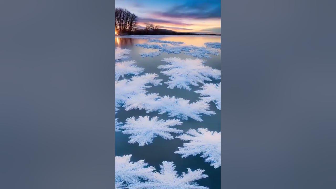 The stunning ice flowers of the Songhua River! #ice #flowers #river