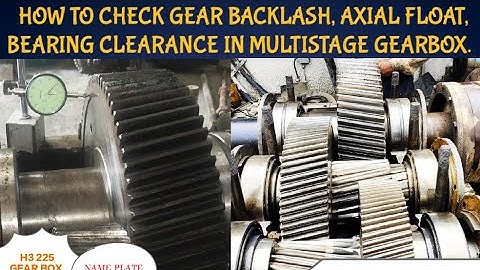 Checking of AXIAL FLOAT, BACKLASH, BEARING Clearance in H3 225 Gearbox with technical details.